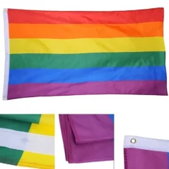 Sale 90* 150 cm/3* 5 fod Regnbueflag Gay Pride Peace LGBT Polyesterflag Transgender-banner Flag & Vindposer