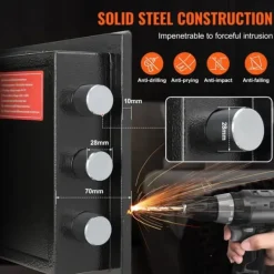 Pengeskabe^1.7 C Depot Sikkerhedsboks med Drop Slot-adgangskoder og nøgler for optimal opbevaring.