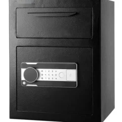 Pengeskabe^1.7 C Depot Sikkerhedsboks med Drop Slot-adgangskoder og nøgler for optimal opbevaring.