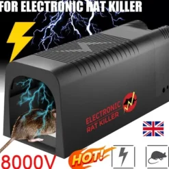 Skadedyrsfælder^8000 High Voltage Electronic Rat Trap Killer Electric Control Zapper Rodent Pest