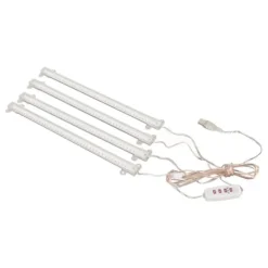 Kit Til Plante- & Urtedyrkning^4 hoveder USB-stik Dæmpbar Full Spectrum LED Grow Light med timerfunktion til indendørs sukkulenter - 4000K 168 LED'er