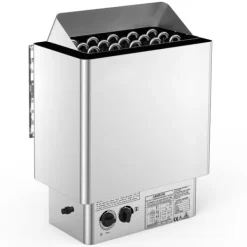 Clearance 9 kW saunaovn 380V-415V, våd&tør elektrisk med indbygget kontrol. Rustfrit stål saunahegn, perfekt til afslapning. Sauna