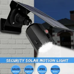 Sikkerhedslamper^10 LED'er Infrarød Sensor Solar Power Dummy Hjem Udendørs Sikkerhedskameraer Fake Surveillcance LED-lys