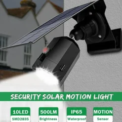 Sikkerhedslamper^10 LED'er Infrarød Sensor Solar Power Dummy Hjem Udendørs Sikkerhedskameraer Fake Surveillcance LED-lys