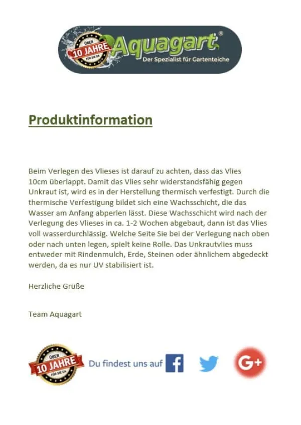 Best 180 m² Havefleece Ukrudtsbekæmpelsesstof Ukrudtsforing Mulchforing Mulchstof 150 g 1,2 m vægt. Haveduge