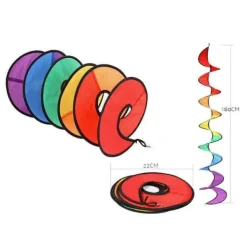 Online 1,6 m Pride Rainbow spiral vind spinner telt flag dekoration Flag & Vindposer