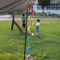 Online 1,6 m Pride Rainbow spiral vind spinner telt flag dekoration Flag & Vindposer