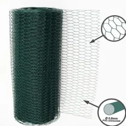 Hot 20 m Sekskantet net Kyllingehegn Kanin wire Kanin gitter Grøn Hare wire 50 cm Haveduge
