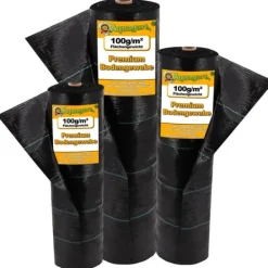 96 m² Ukrudtsbekæmpelsesmembran Ukrudtsforing Mulch liner 100 g 1,65 m bred Haveduge