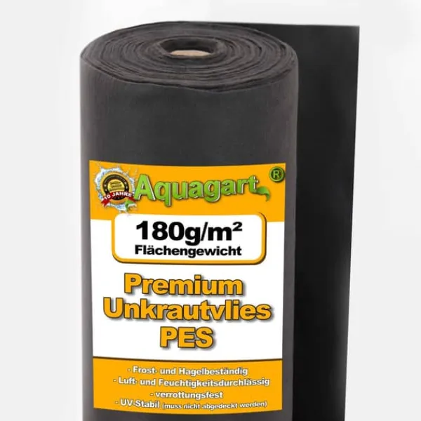 Haveduge^200 m² Ukrudtsbekæmpelsesstof Havefleece Mulchstof Fleece 180 g 2 m bred Premium kvalitet