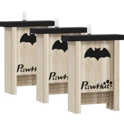 Best 3 pakker flagermusreder, flagermuskasser til haver, frugthaver, gårde, nem ophængning, 18 x 6 x 22,5 cm Til Fugle & Småvildt