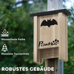 Best 3 pakker flagermusreder, flagermuskasser til haver, frugthaver, gårde, nem ophængning, 18 x 6 x 22,5 cm Til Fugle & Småvildt