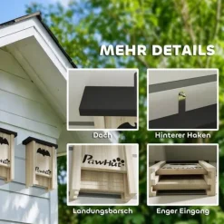 Best 3 pakker flagermusreder, flagermuskasser til haver, frugthaver, gårde, nem ophængning, 18 x 6 x 22,5 cm Til Fugle & Småvildt