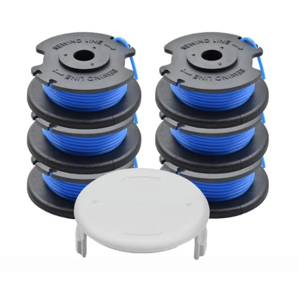 Havemaskiner^6+1 reservespole og hætte til Ryobi trimmer