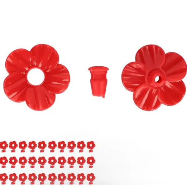 Til Fugle & Småvildt^30 set Hummingbird Feeder Blommor Flerfärgad Unik utbytbar Hummingbird Bird Feeder Blomma Tillbehör Röd