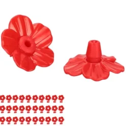Til Fugle & Småvildt^30 set Hummingbird Feeder Blommor Flerfärgad Unik utbytbar Hummingbird Bird Feeder Blomma Tillbehör Röd