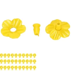 Outlet 30 set Hummingbird Matare Blommor Flerfärgad Unik Utbytbar Hummingbird Fågel Matare Blom Tillbehör Gul Til Fugle & Småvildt