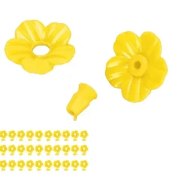 Outlet 30 set Hummingbird Matare Blommor Flerfärgad Unik Utbytbar Hummingbird Fågel Matare Blom Tillbehör Gul Til Fugle & Småvildt