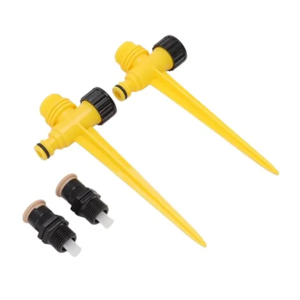 New 2 sæt 360 graders roterende havesprinkler jordstik type McGonagall sprinklerhoved til drypvanding grøn køling Vanding