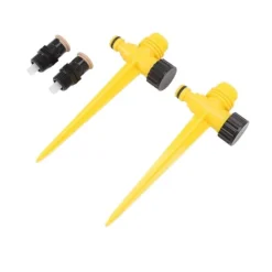 New 2 sæt 360 graders roterende havesprinkler jordstik type McGonagall sprinklerhoved til drypvanding grøn køling Vanding