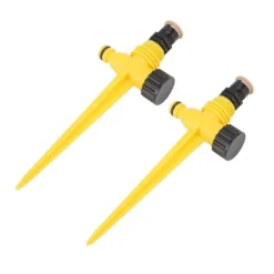 New 2 sæt 360 graders roterende havesprinkler jordstik type McGonagall sprinklerhoved til drypvanding grøn køling Vanding