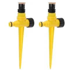 New 2 sæt 360 graders roterende havesprinkler jordstik type McGonagall sprinklerhoved til drypvanding grøn køling Vanding