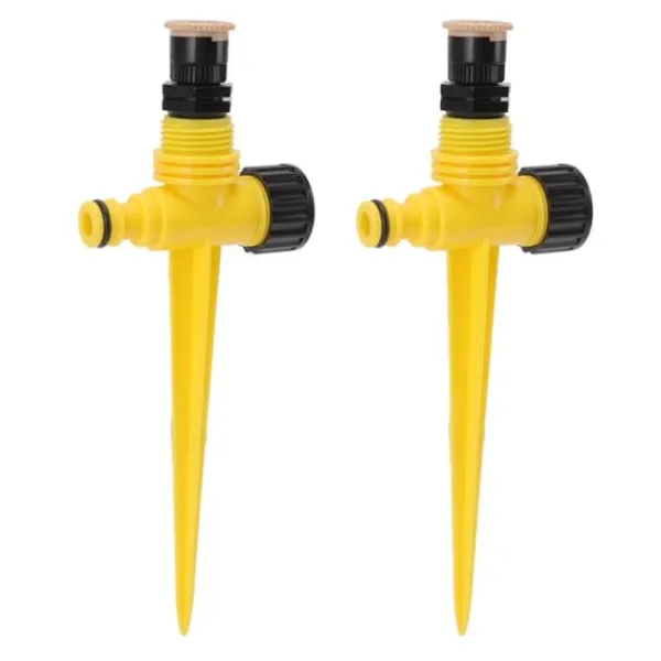 New 2 sæt 360 graders roterende havesprinkler jordstik type McGonagall sprinklerhoved til drypvanding grøn køling Vanding