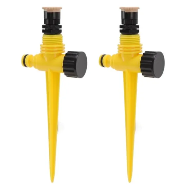 New 2 sæt 360 graders roterende havesprinkler jordstik type McGonagall sprinklerhoved til drypvanding grøn køling Vanding