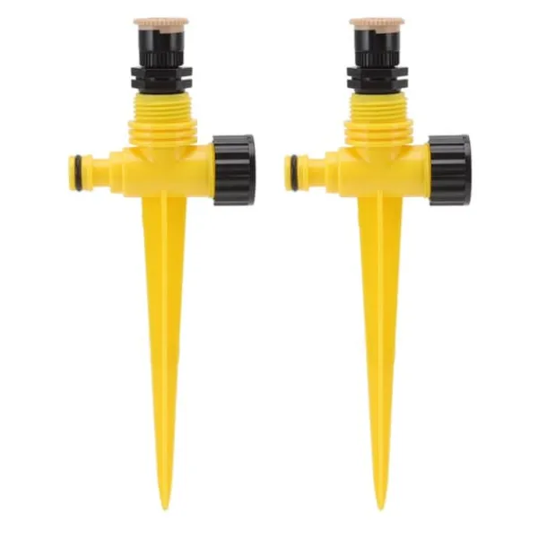 New 2 sæt 360 graders roterende havesprinkler jordstik type McGonagall sprinklerhoved til drypvanding grøn køling Vanding