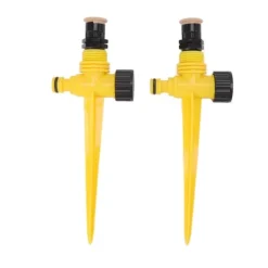 New 2 sæt 360 graders roterende havesprinkler jordstik type McGonagall sprinklerhoved til drypvanding grøn køling Vanding