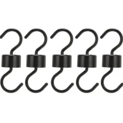 Til Fugle & Småvildt^5 st Fågelmatarkrokar Svart ABS Robust Enkel installation Vackra Myrförebyggande krokar för trädgård