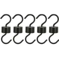 Til Fugle & Småvildt^5 st Fågelmatarkrokar Svart ABS Robust Enkel installation Vackra Myrförebyggande krokar för trädgård