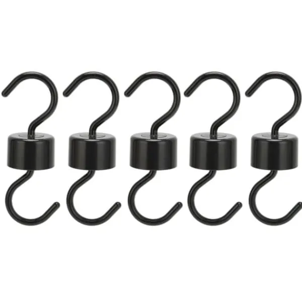 Til Fugle & Småvildt^5 st Fågelmatarkrokar Svart ABS Robust Enkel installation Vackra Myrförebyggande krokar för trädgård