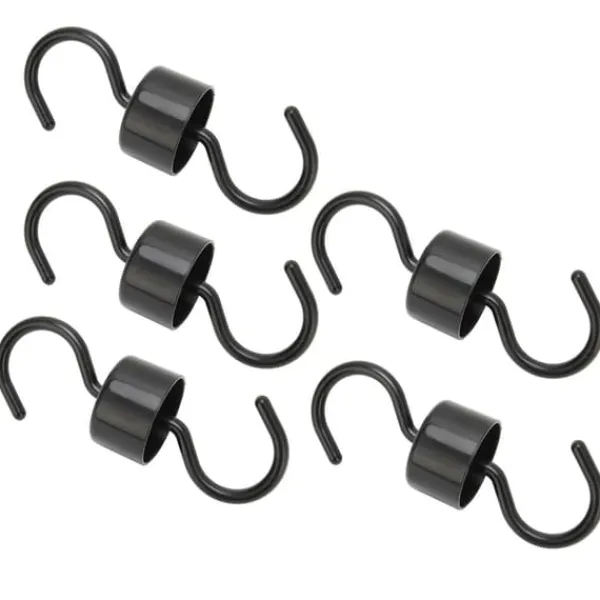 Til Fugle & Småvildt^5 st Fågelmatarkrokar Svart ABS Robust Enkel installation Vackra Myrförebyggande krokar för trädgård