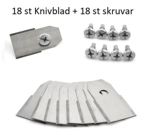 Online 18 st Knivblad till Husqvarna Automower Gardena Silver Robotgräsklippare Havemaskiner