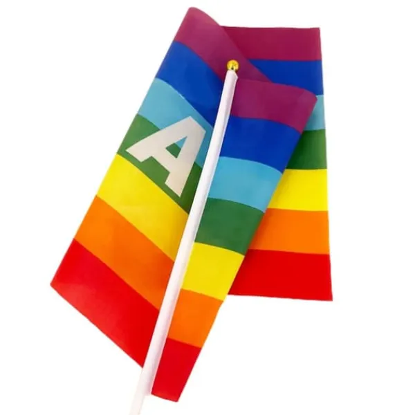 Flag & Vindposer^50/100 st Mini Peace Flag Rainbow Pacifist Flag Handhållen Polyester Peace Flagga