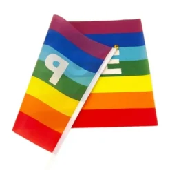 Flag & Vindposer^50/100 st Mini Peace Flag Rainbow Pacifist Flag Handhållen Polyester Peace Flagga