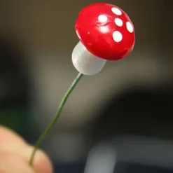 Havedekorationer^50 st Mini svampdekoration Miniatyrträdgårdshantverk liten konstgjord svamp