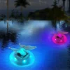 New 2 st Solar flytande poolljus färgskiftande LED-fjäril trollslända ljus Utomhuspool Trädgård Bakgård Damm Festdekorationer Pool- & Spatilbehør