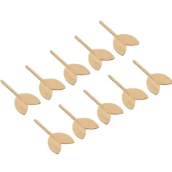 Havedekorationer^10 st Växtetiketter Bambu Material Lätt att skriva 1/8 i tjocklek Dekorativa trädgårdsmarkörer för trädgårdsmästare Bladform