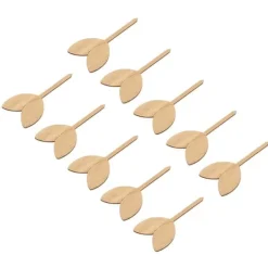 Havedekorationer^10 st Växtetiketter Bambu Material Lätt att skriva 1/8 i tjocklek Dekorativa trädgårdsmarkörer för trädgårdsmästare Bladform