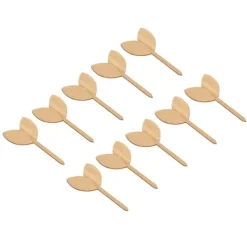 Havedekorationer^10 st Växtetiketter Bambu Material Lätt att skriva 1/8 i tjocklek Dekorativa trädgårdsmarkörer för trädgårdsmästare Bladform