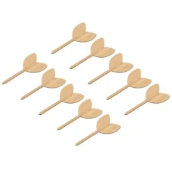 Havedekorationer^10 st Växtetiketter Bambu Material Lätt att skriva 1/8 i tjocklek Dekorativa trädgårdsmarkörer för trädgårdsmästare Bladform
