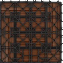 Havedekorationer^11 stk. Brune 30 x 30 cm dækningsfliser WPC 1 m2 - - Home & Living