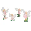 Havedekorationer^4 Stk Flower Fairies Figurer Statue Have Home Ornament Resin Model Miniature Landscape Decor