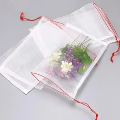 Hot 100 stk frugt cover taske, 30x20cm frugt cover taske, plante mesh taske, nylon have mesh taske, Haveduge