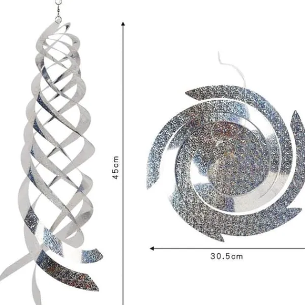6 stk. fugleafvisende spiralreflektorer fugleafskrækkende reflekterende vindspiral til havehegn Til Fugle & Småvildt