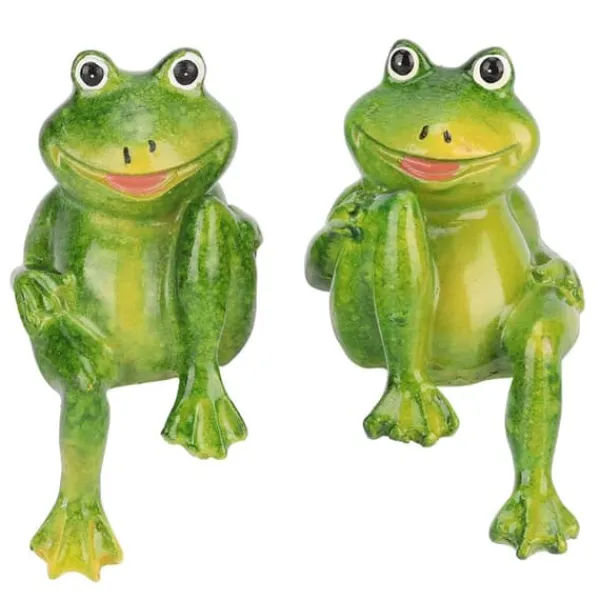 New 2 stk. harpiks frøer statue udendørs have dekoration skulptur til hjemmet skrivebord have ornament Havedekorationer