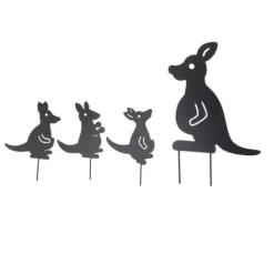 Havedekorationer^4 stk Jernkunst Dyredekoration Genial Multi Purpose Kangaroo Plugin Efterårsdekoration til gårdhave