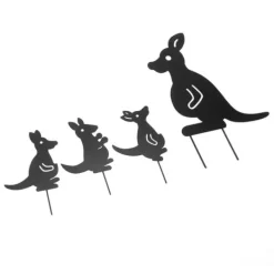 Havedekorationer^4 stk Jernkunst Dyredekoration Genial Multi Purpose Kangaroo Plugin Efterårsdekoration til gårdhave